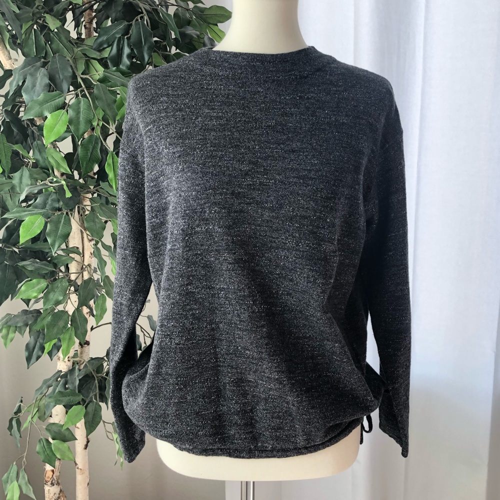 J Jill Pure Jill M Petite Gray Long Sleeve Top A